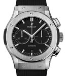 Classic Fusion 45mm Chronograph in Titanium on Black Rubber Strap with Mat Black Dial
