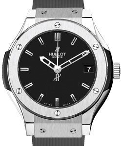 Classic Fusion 33mm in Titanium on Black Rubber Strap with Mat Black Dial