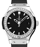 Classic Fusion 33mm Titanium with Diamond Bezel  on Black Rubber Strap with Mat Black Dial