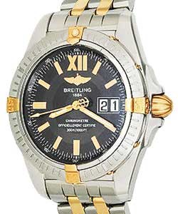 Cockpit Men's Automatic in 2-Tone On Steel and Yellow Gold bracelet - Charcoal Gray Dial