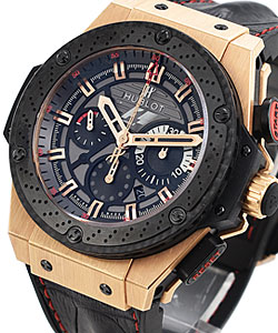 King Power 48mm F1 Great Britain in Rose Gold with Black Ceramic Bezel on Black Rubber Strap with Black & Grey Dial - Limited Edition