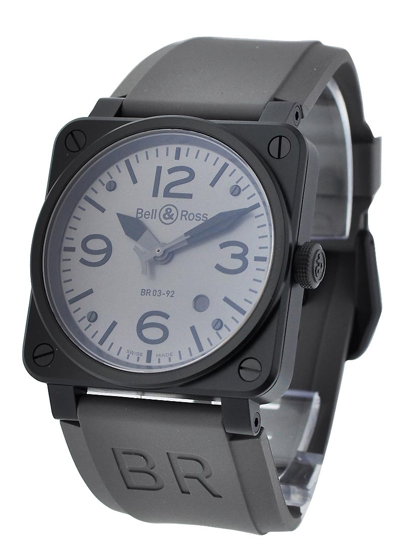 Bell & Ross BR03-92 Automatic Commando 42mm in Grey PVD Steel