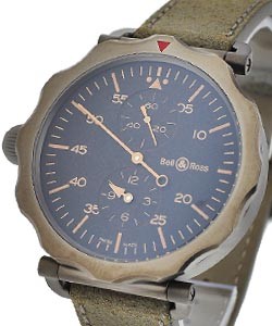 WW2 Regulateur in Stainless Steel on Calfskin Leather Strap With Black Dial 