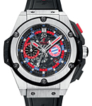 King Power Bayern Munich with Titanium Bezel Limited Titanium on Black Rubber Strap with Skeleton Dial