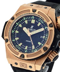 Big Bang King Power 48mm Oceanographic 4000 Limited  Rose Gold on Black Rubber Strap with Mat Black Dial
