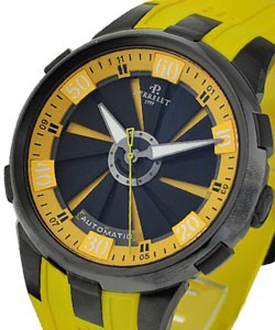Turbine Racing XL 48mm Automatic in Stainless Steel On Yellow Rubber Strap  with Black and Yellow Dial