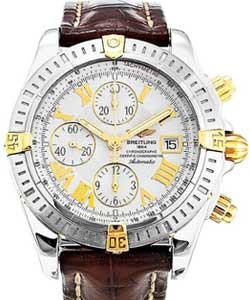 Chronomat Evolution Men's Automatic in 2-Tone 2 Tone on Brown Crocodile Strap with Ivory Dial 