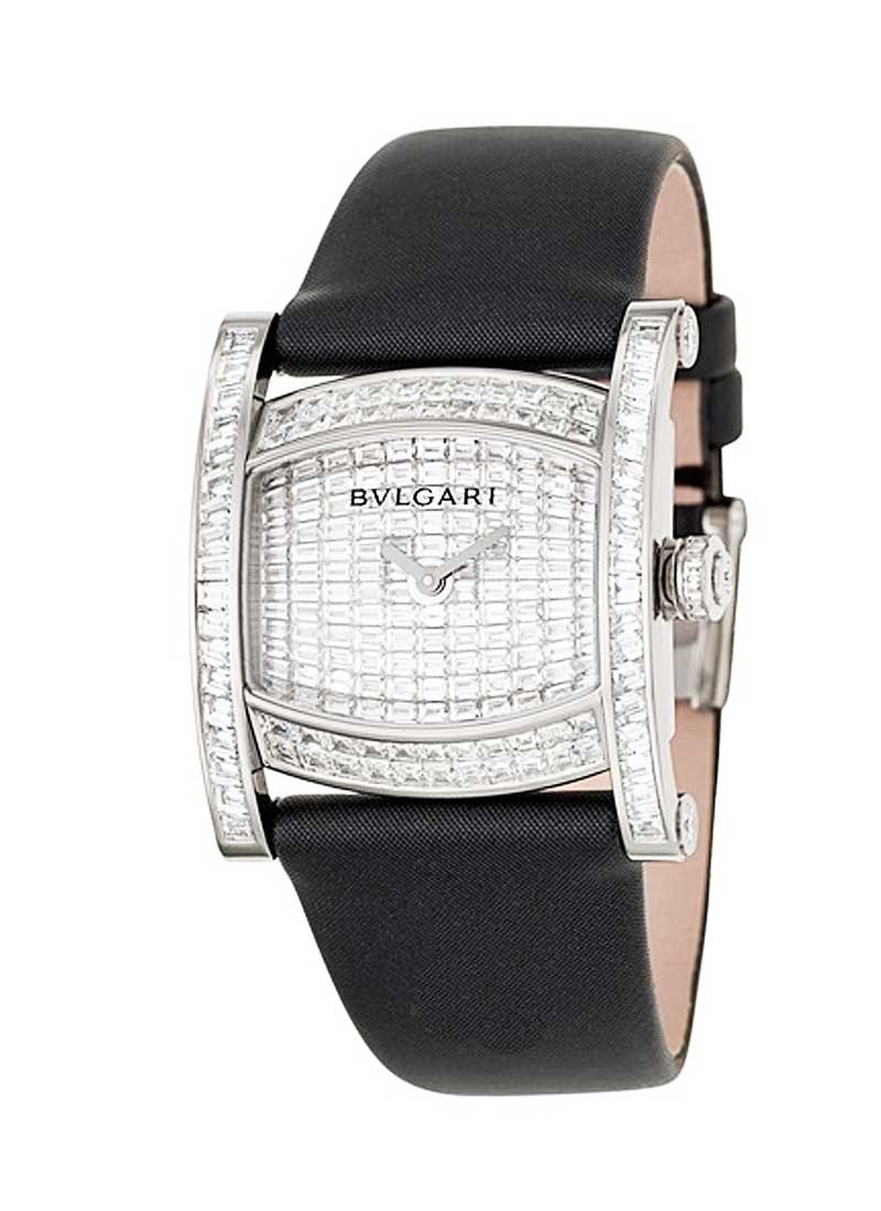 Bvlgari Assioma - Baguette in White Gold with Diamond Bezel