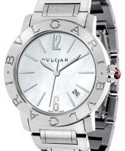 Bvlgari-Bvlgari Automatic in Steel on Steel Bracelet with Mother of Pearl Dial