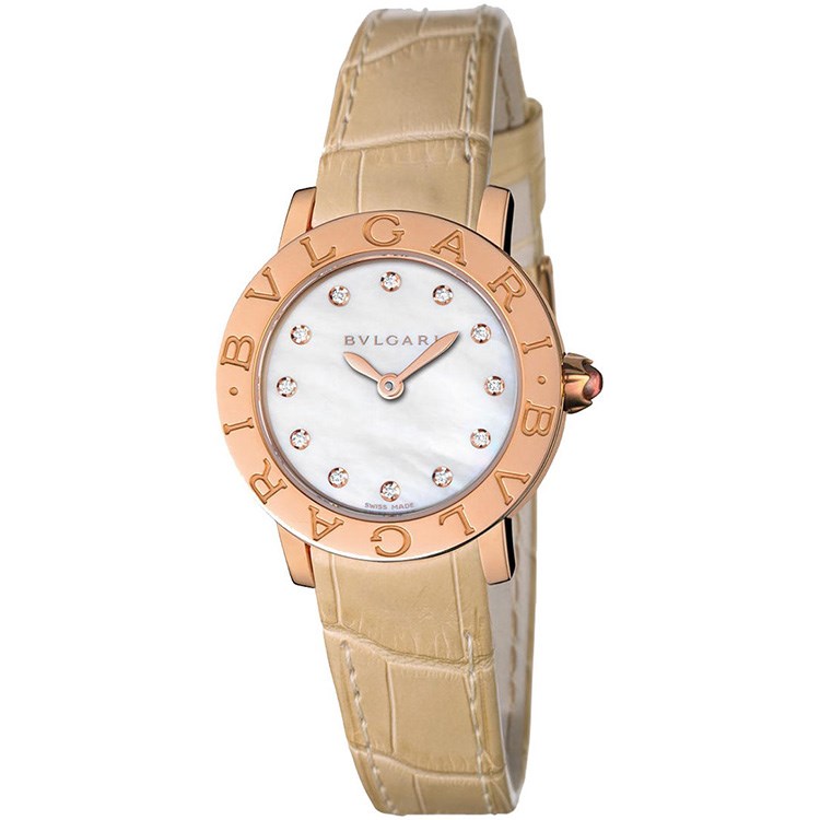 Bvlgari-Bvlgari Power Reserve Automatic in Rose Gold Rose Gold on Strap with Mother of Pearl Dial