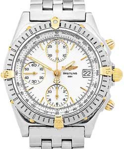 Chronomat Men's Chronograph in 2-Tone on Steel and Yellow Gold Bracelet with White Dial