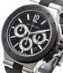 Diagono 42mm Chronograph - Ceramic Bezel Steel on Rubber with Black Dial