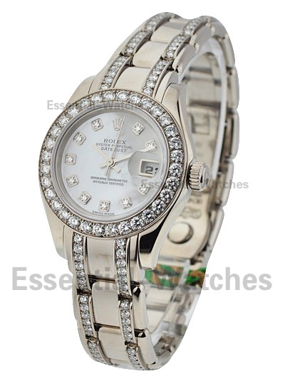 Pre-Owned Rolex Masterpiece Lady's in White Gold with 32 Diamond Bezel