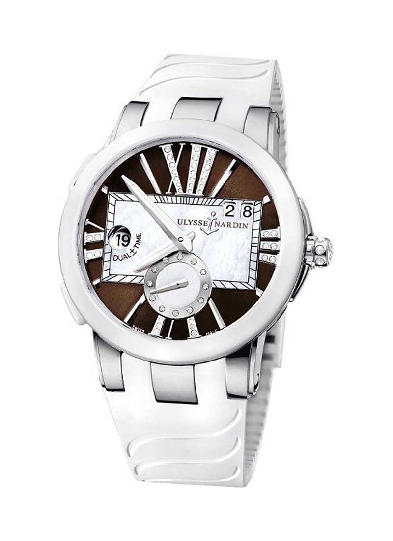 Ulysse Nardin Executive Dual Time in Steel with White Ceramic Bezel