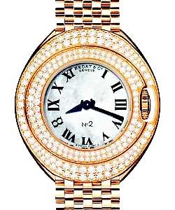 Collection No. 2 in Rose Gold with Diamond Bezel on Rose Gold Bracelet with MOP Dial