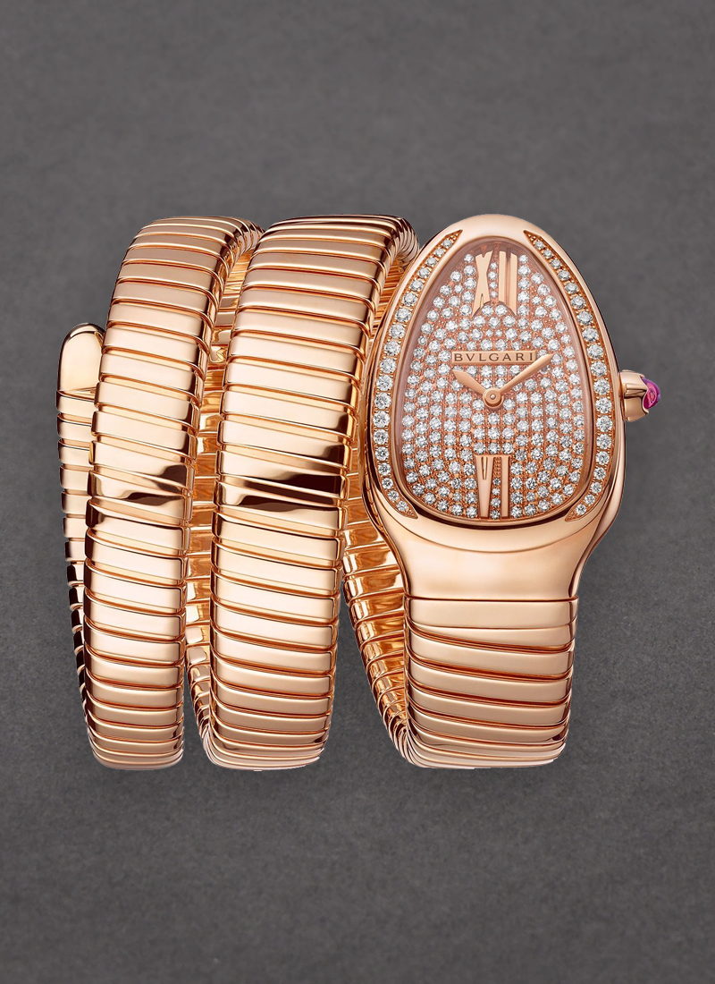 Bvlgari Serpenti in Rose Gold with Diamond Bezel