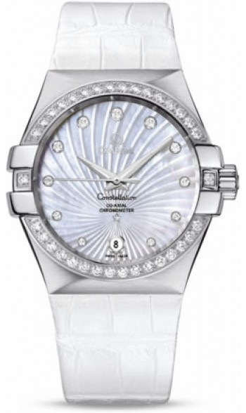 Omega Omega Constellation in Steel with Diamond Bezel