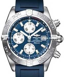 Windrider Chrono-Galactic Men's Automatic in Steel Steel on Blue Rubber Strap with Blue Dial