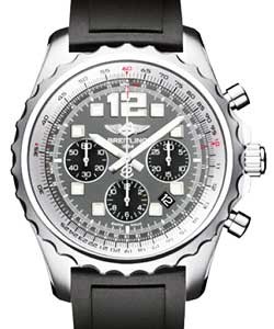 Professional Chronospace 46mm Automatic in Steel on Black Rubber Strap with Gray Dial