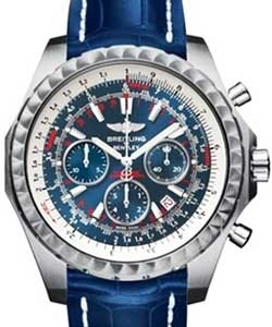Bentley Motors Men's Automatic Chronograph in Steel On Blue Crocodile Strap with Blue Dial
