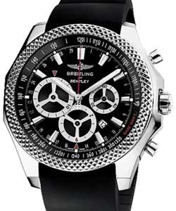 Bentley Barnato Chronograph Men's Automatic in Steel On Black Rubber Strap with Black Dial