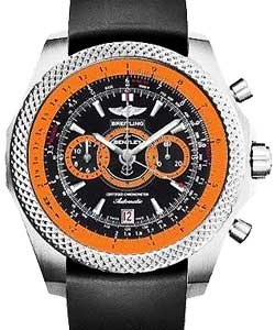 Bentley Collection Supersports Chrono - Orange On Black Rubber Strap withBlack - Orange Dial