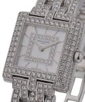 4874 Gondolo in White Gold Full Pave Diamond Bracelet and Case - MOP Dial