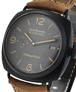 PAM 505 - Radiomir Composite Black Seal 3 Days in Black Composite Ceramic on Brown Leather Strap with Brown Dial