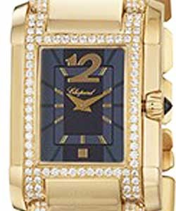 Classic Daynight Watch - Diamond Bezel Yellow Gold on Bracelet with Navy Blue Dial