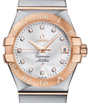 Constellation Chronometer 35mm in 2-Tone on Steel and Rose Gold Bracelet with Silver Diamond Dial
