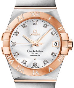 Constellation in 2-Tone with Diamonds on Steel and Rose Gold Bracelet with Silver Diamond Dial