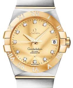 Constellation in 2-Tone on Steel and Yellow Gold Bracelet with Champagne Diamond Dial