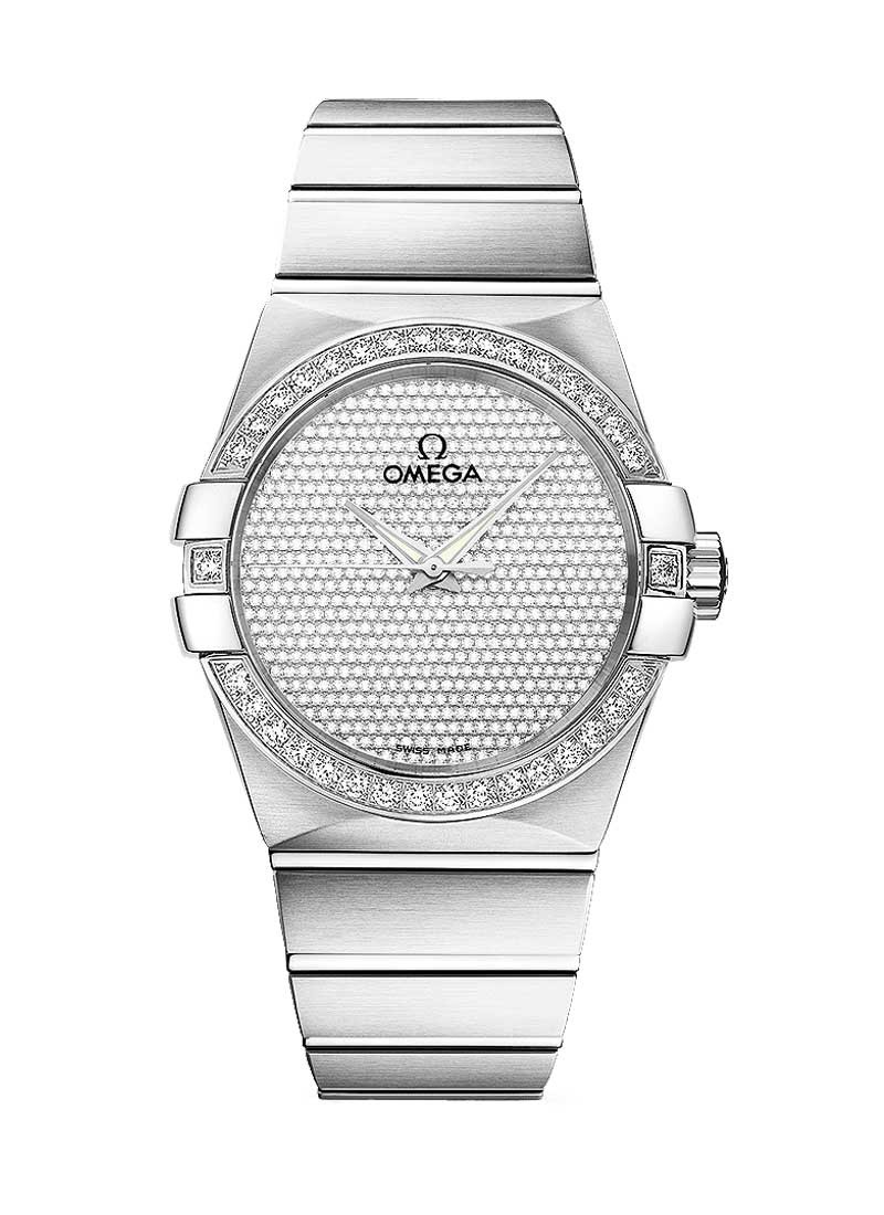 Omega Constellation in White Gold with Diamond Bezel