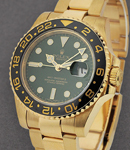 GMT Master II Yellow Gold with Ceramic Bezel - Special Anniversary Edition on Oyster Bracelet with Green Dial