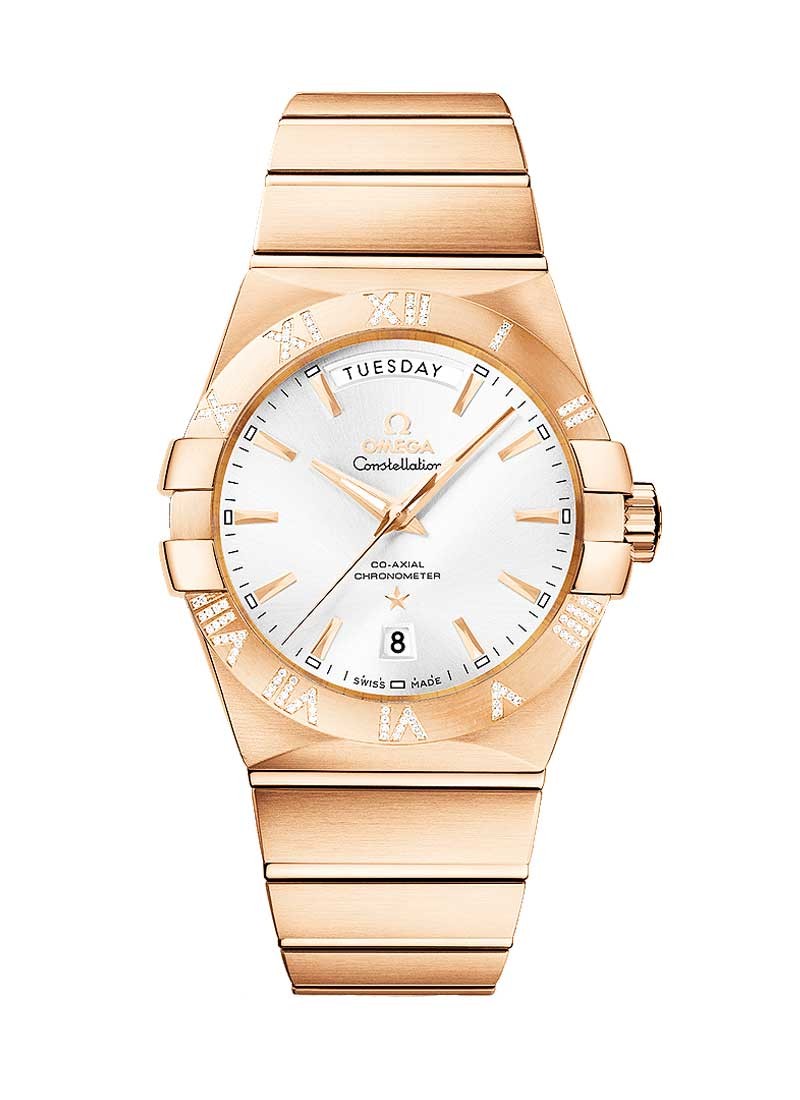Omega Constellation Day-Date 38mm in Rose Gold with Diamonds