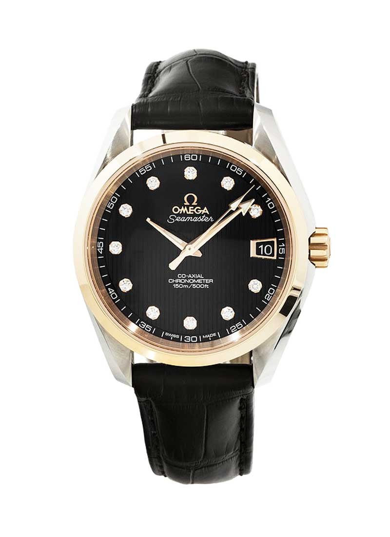 Omega Seamaster Aqua Terra Mid-size in Steel with Rose Gold Bezel