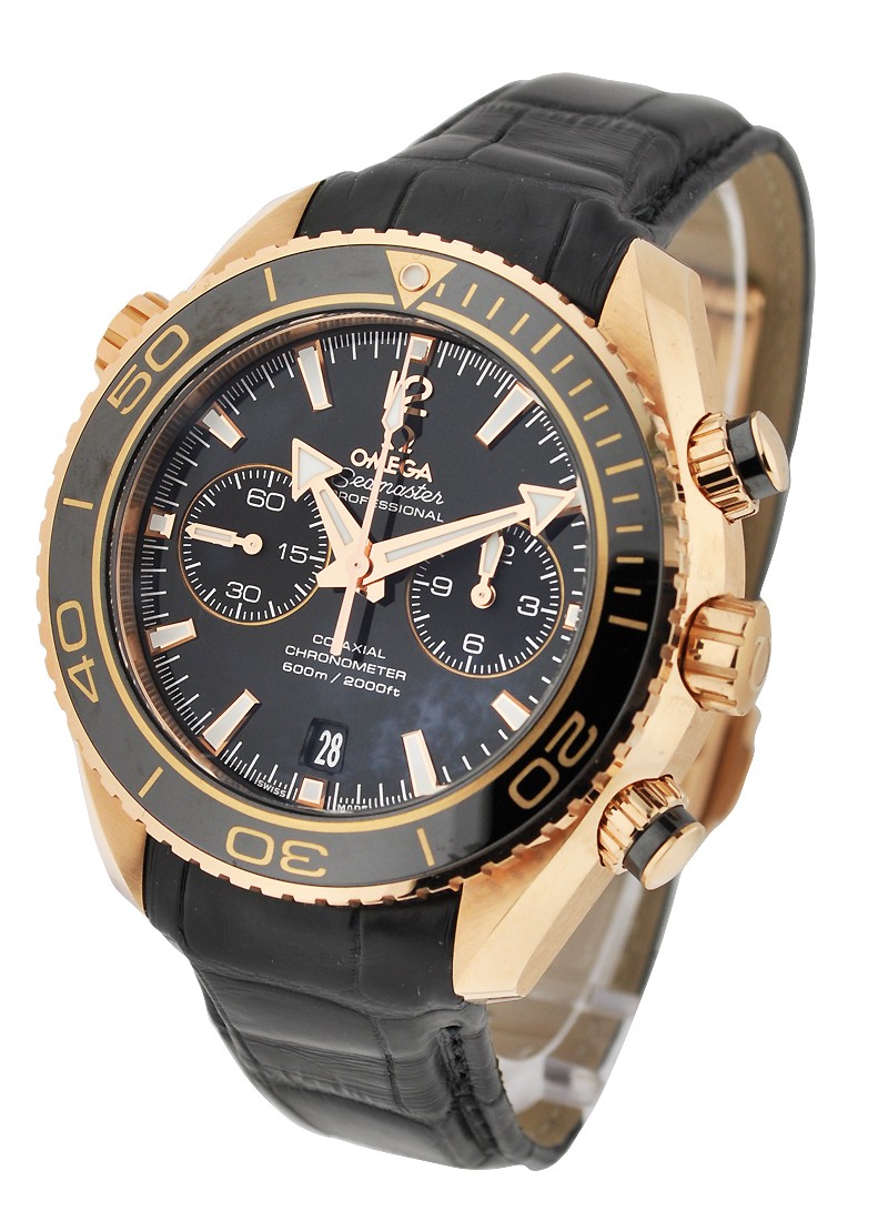 Omega Seamaster Planet Ocean Ceragold Chronograph in Rose Gold with Ceramic Bezel