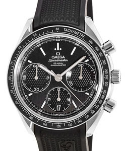 Speedmaster Racing Special Editions Automatic in Steel On Black Rubber Strap with Black Dial