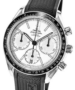 Speedmaster Racing Special Editions in Steel On Black Rubber Strap with Silver Dial