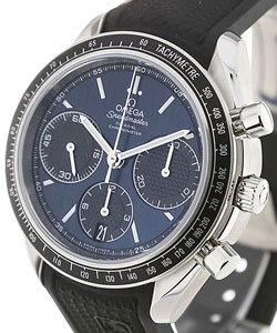 Speedmaster Racing Special Editions Automatic in Steel On Black Rubber Strap with Blue Dial and Black Subdials