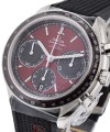 Speedmaster Racing Special Editions Automatic in Steel On Black Rubber Strap with Red Dial and Black Subdials