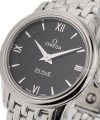 De Ville Prestige Lady's in Steel  on bracelet with Black Dial