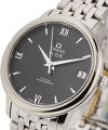 De Ville Prestige in Steel on Steel Bracelet with Black Dial