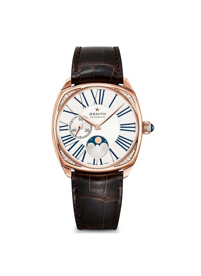 Zenith Heritage Cosmopolitan Moonphase in Rose Gold with Diamond