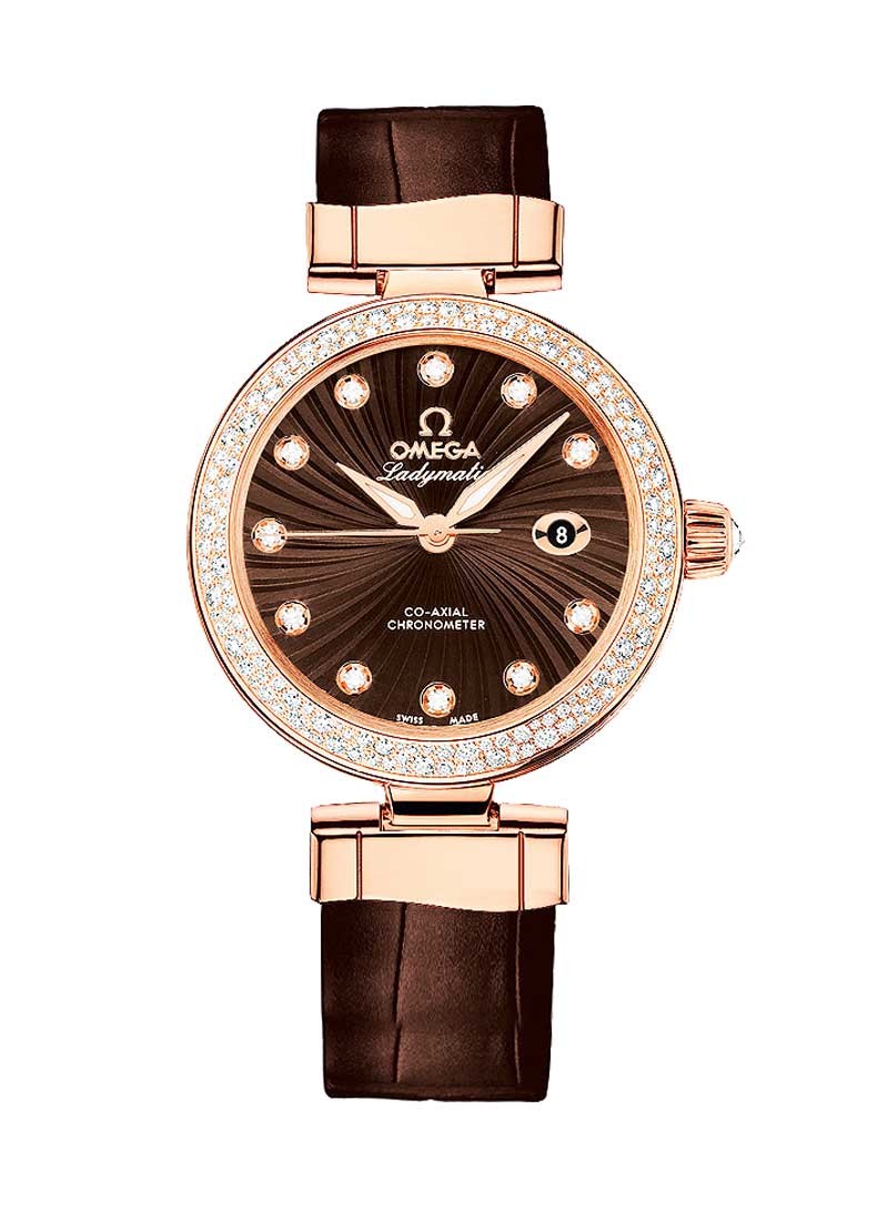 Omega DeVille Ladymatic in Rose Gold with Diamond Bezel
