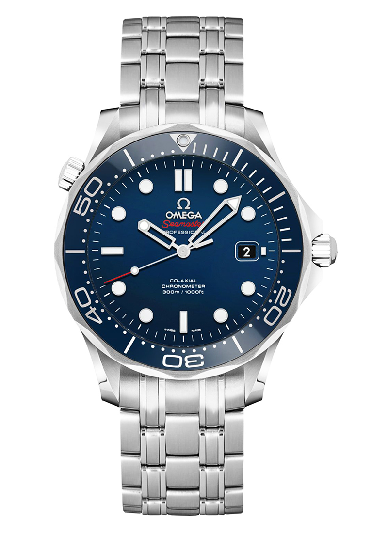 Omega Seamaster Pro 300m in Steel with Blue Bezel
