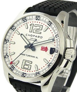 Mille Miglia GT XL Gran Turismo Steel on Rubber with White Dial