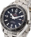 Seamaster Planet Ocean 600M in Steel on Steel Bracelet with Black Dial
