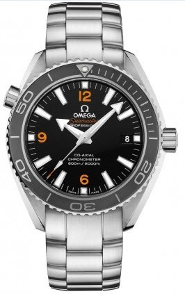Planet Ocean 42mm in Steel On Steel Bracelet with Black Dial - Grey Bezel
