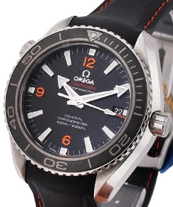 Seamaster Planet Ocean 42mm in Steel with Gray Bezel On Black Rubber Strap with Black Dial